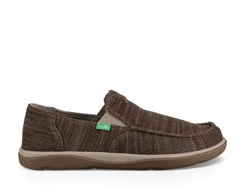 Sanuk Mesh Vagabond Tripper Men's Sidewalk Surfers Khaki | Canada 209SGL